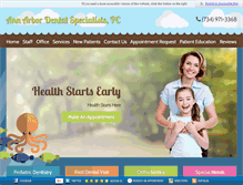 Tablet Screenshot of annarborkidsdentist.com